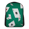 Falling Poker Cards Print Casual Backpack