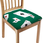 Falling Poker Cards Print Chair Cushion Cover