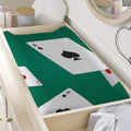 Falling Poker Cards Print Changing Pad Cover