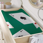 Falling Poker Cards Print Changing Pad Cover