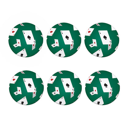 Falling Poker Cards Print Coaster Set