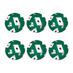 Falling Poker Cards Print Coaster Set