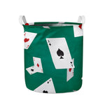 Falling Poker Cards Print Collapsible Laundry Basket