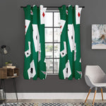 Falling Poker Cards Print Curtain