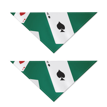 Falling Poker Cards Print Dog Bandana