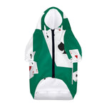 Falling Poker Cards Print Dog Zip Up Hoodie