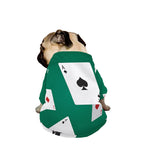 Falling Poker Cards Print Dog Zip Up Jacket