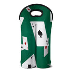 Falling Poker Cards Print Double Neoprene Wine Tote