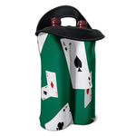 Falling Poker Cards Print Double Neoprene Wine Tote