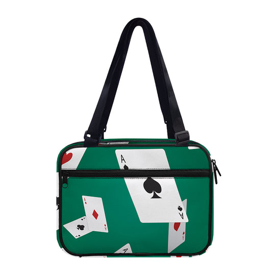 Falling Poker Cards Print Double Strap Bible Bag