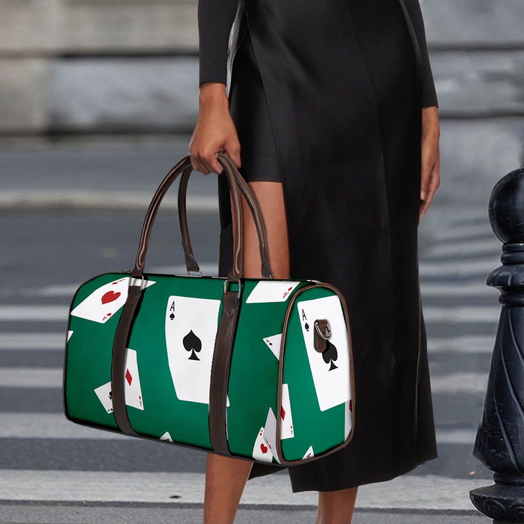 Falling Poker Cards Print Duffle Bag