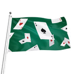 Falling Poker Cards Print Flag
