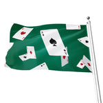 Falling Poker Cards Print Flag