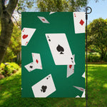 Falling Poker Cards Print Garden Flag