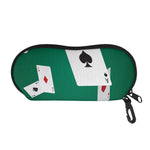 Falling Poker Cards Print Glasses Case