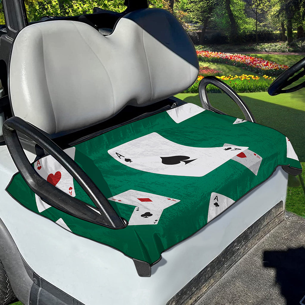 Falling Poker Cards Print Golf Cart Seat Cover