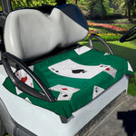 Falling Poker Cards Print Golf Cart Seat Cover