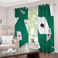 Falling Poker Cards Print Grommet Curtains