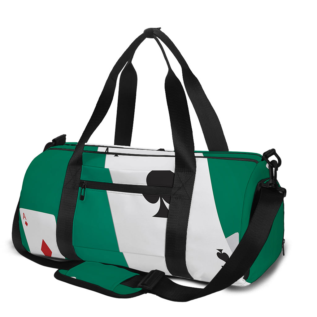 Falling Poker Cards Print Gym Bag