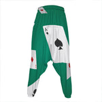Falling Poker Cards Print Hammer Pants