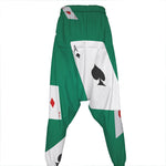 Falling Poker Cards Print Hammer Pants