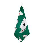 Falling Poker Cards Print Hand Towel