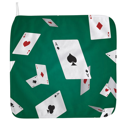 Falling Poker Cards Print Hand Towel