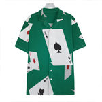 Falling Poker Cards Print Hawaiian Shirt