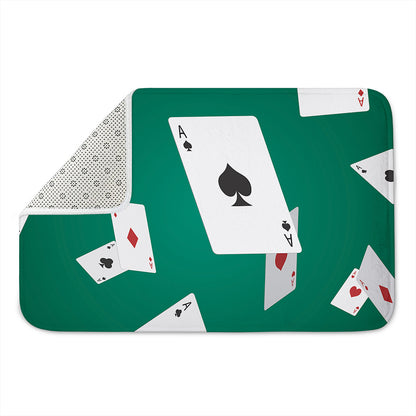Falling Poker Cards Print Indoor Door Mat
