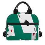 Falling Poker Cards Print Insulated Lunch Bag
