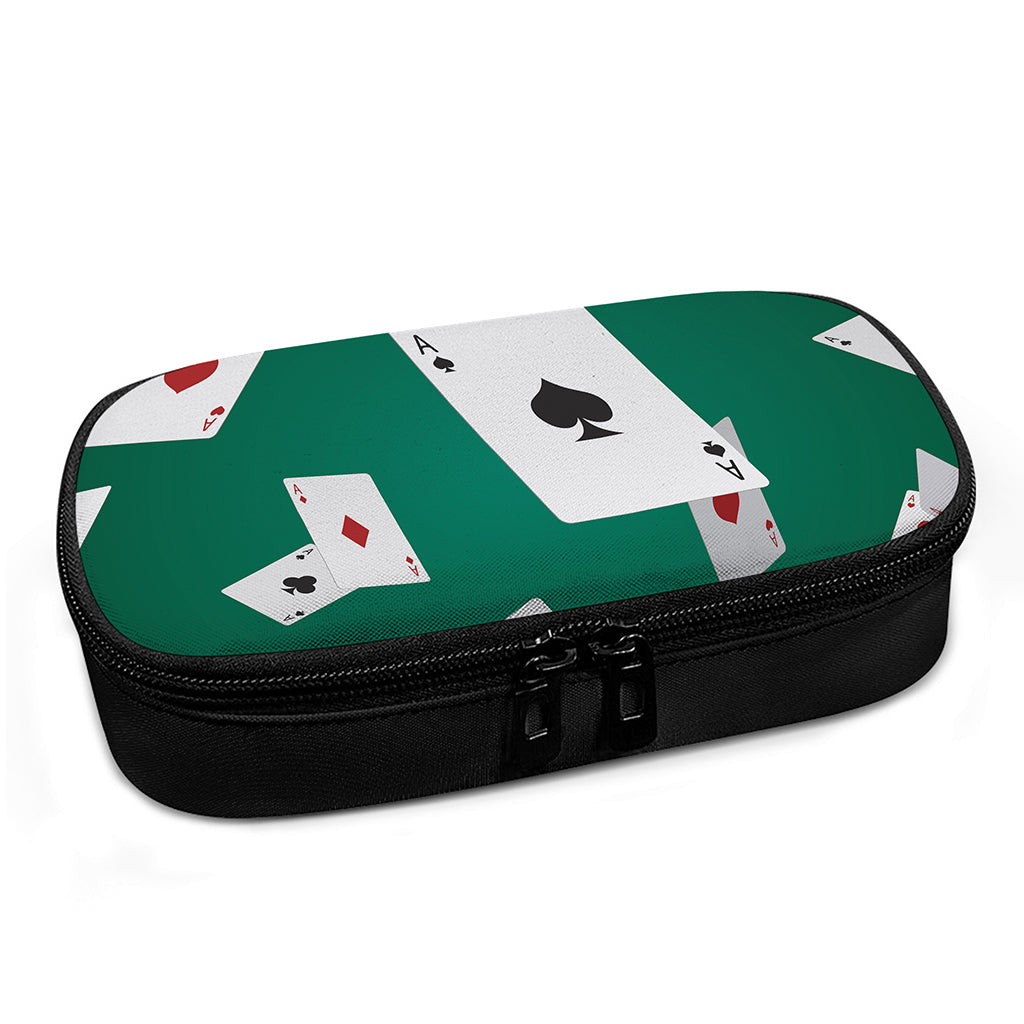 Falling Poker Cards Print Insulin Cooler Travel Case