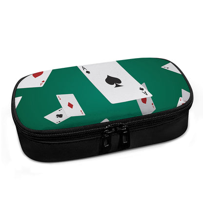 Falling Poker Cards Print Insulin Cooler Travel Case