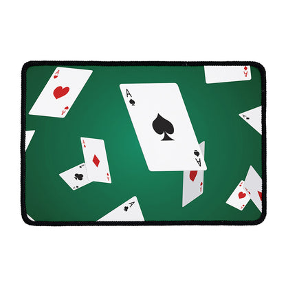Falling Poker Cards Print Kitchen Mat