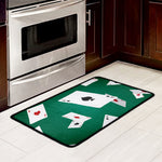 Falling Poker Cards Print Kitchen Mat