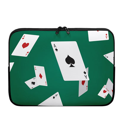 Falling Poker Cards Print Laptop Sleeve