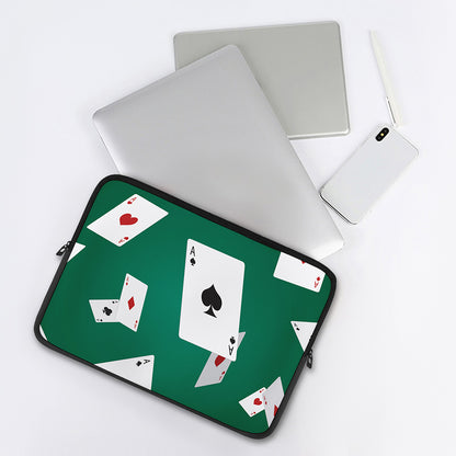 Falling Poker Cards Print Laptop Sleeve