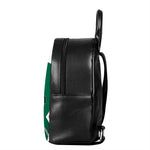 Falling Poker Cards Print Leather Backpack
