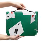 Falling Poker Cards Print Leather Bible Cover