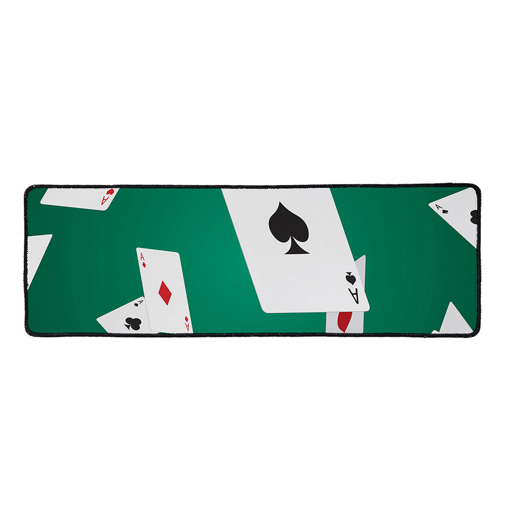 Falling Poker Cards Print Long Kitchen Mat