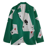 Falling Poker Cards Print Men's Blazer