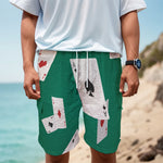Falling Poker Cards Print Men's Cargo Shorts