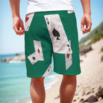 Falling Poker Cards Print Men's Cargo Shorts
