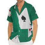 Falling Poker Cards Print Men's Deep V-Neck Shirt