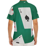 Falling Poker Cards Print Men's Deep V-Neck Shirt