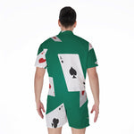 Falling Poker Cards Print Men's Rompers
