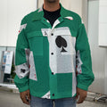 Falling Poker Cards Print Men's Shirt Jacket