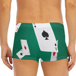 Falling Poker Cards Print Men's Short Boxer Briefs