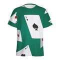 Falling Poker Cards Print Men's Athletic T-Shirt