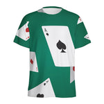 Falling Poker Cards Print Men's Sports T-Shirt