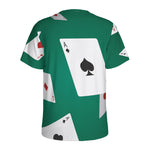 Falling Poker Cards Print Men's Sports T-Shirt